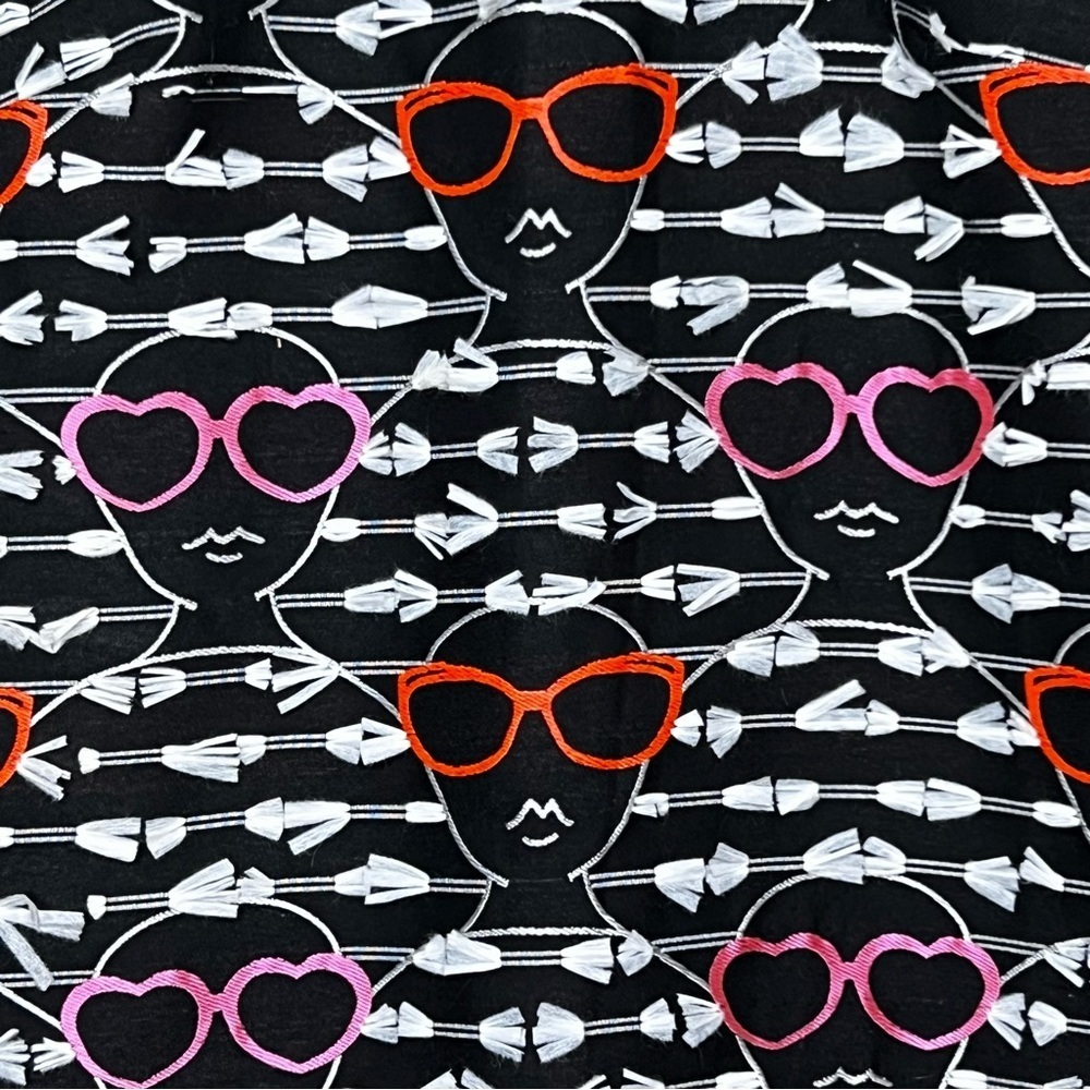 Anthropologie HUTCH Sunglass Shift Dress Embroidered Faces Size XSP - Picture 3 of 10